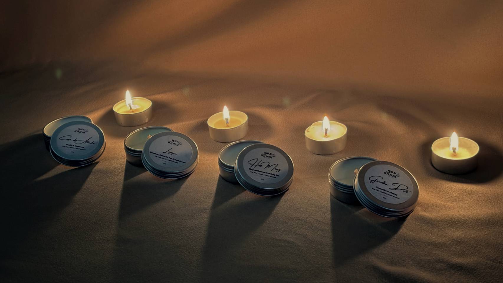 Lighted Hom Lak Scented Candles 20 g Trial Kit